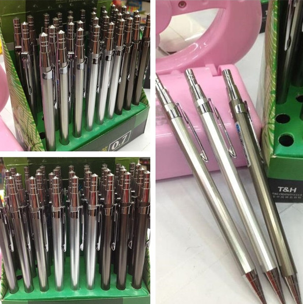 New Automatic pencil drawing single pencil 0.5mm/0.7mm metal art pencil Writing Pencils Gift I450