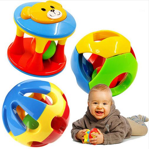 3 PCS/Set Lovely Funny Baby Rattles Plastic Music Novelty Hand Shake Bell Ring Early Learning Educational Toys Rattles toys Baby