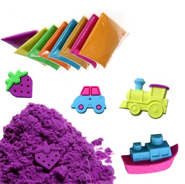 Gift Tools Blue Yellow Pink Green Hot Sale Dynamic Educational Amazing Indoor Magic Play Sand Children Toys 4135-3