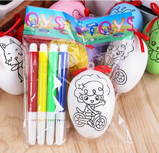 4 Colorful Quick Drying Non Toxic Markers Decorator Kit the Original Egg Mazing Easter Egg Toys
