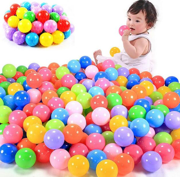 100pcs/lot Eco-Friendly Colorful Soft Plastic Water Pool Ocean Wave Ball Baby Funny Toys Stress Air Ball Outdoor Fun Sports kids