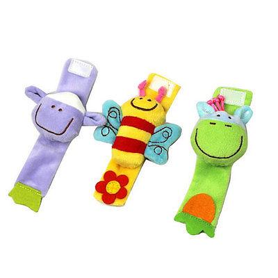 Wholesale- Children Baby Handbell Cartoon Animal Wrist Bells Rattle Playing Developmental Toys