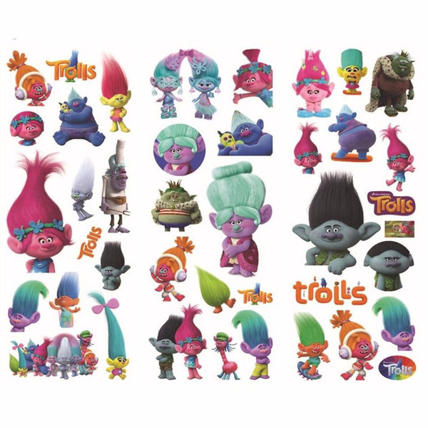 Trolls Poppy Sticker 3D Cartoon Pattern Children School Reward Wall Desk Stickers Scrapbook Children Toys Stickers kids Gift toys LC447-2