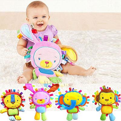 Wholesale- 2017 Baby Rattle Toys Animal Hand Bells Plush Baby Toy High Quality Newbron Baby Gift Animal elephant/monkey/lion/rabbit Toy