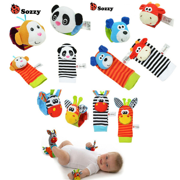 Wholesale- Baby Rattle Toys Wrist Foot Finder Small Soft Baby Boy Toy for 0-12 Months Children Infant Newborn Plush Socks Brinquedos