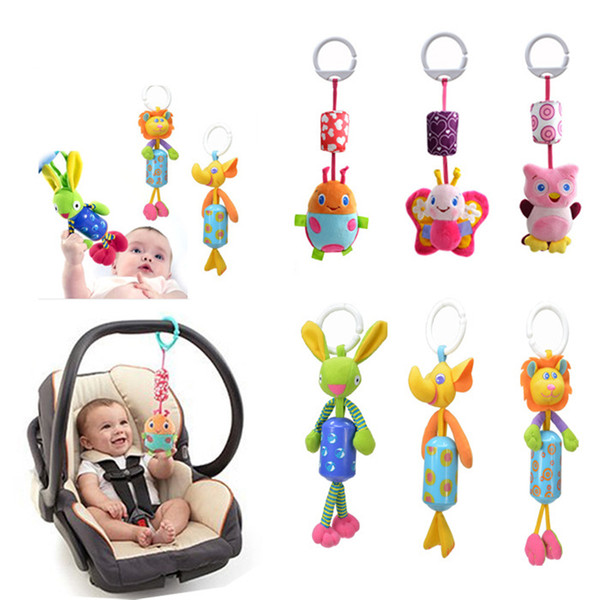 High Quality Baby Toy Bed Hanging Plush Doll Bell Wind Chimes Animal Wind Chime Rattles Infant Early Development Toy E1283
