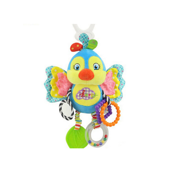 Cute butterfly rabbit duck bird baby kids stroller bed around hanging bell rattle activity soft toy outer baby toy