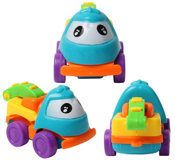 4 pcs Baby Toys Pull Back Cars Plastic Cute Toy Cars for Child Wheels Mini Car Model Funny Kids Toy for Boys Random Color