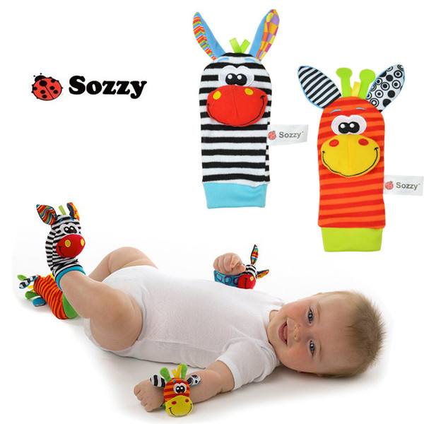 New Style Baby Rattles Mobile Toys Sozzy Garden Bug Wrist Rattle and Foot Socks For 0-12 Month