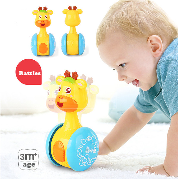 Baby Rattles Tumbler Doll Baby Toys Sweet Bell Music Roly-poly Learning Education Toys Gifts Bell Baby Toys