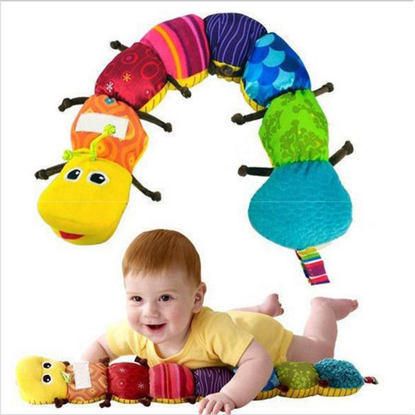 Free shipping clearance sale The caterpillar music caterpillar Lamaze plush toys baby newborn gift Baby Toys Orange 5pcs