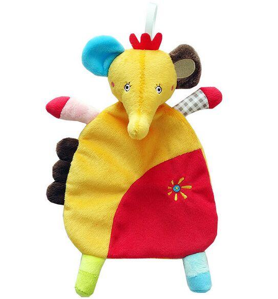 JJOVCE Soft Baby Plush Handkerchief Infant Placate Towel Baby Plush Toys Comfort Towel Sleep Appease Baby Sensory Development 27*15.5cm