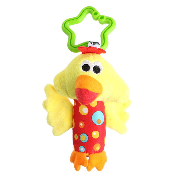 Wholesale- Soft Plush Stroller Hanging Ring Bell Rattle Toys Baby Early Educational Doll W15