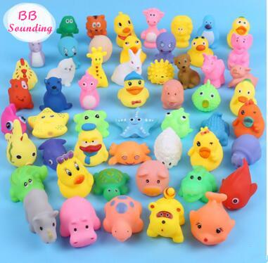 High Quality Baby Bath Water Duck Toy Sounds Mini Yellow Rubber Ducks Bath Small Duck Toy Children Swiming Beach For kids Gifts