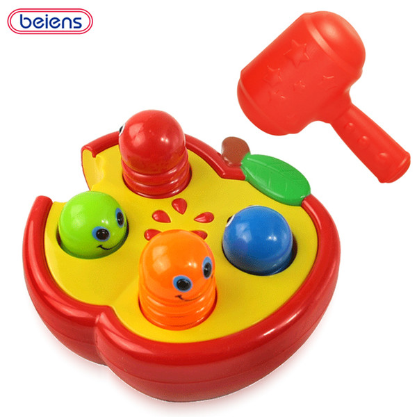 Beiens Maker Knock Ball Toys Baby Noise Electric Kids Hand Hammering Ball Box Kids Early Learning Educational Toys Gifts