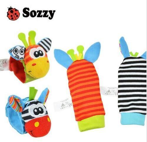 Sale-3 Children's Puzzle Cute Toys Hyun Color Sozzy Baby Toy Socks Baby Toys Gifts Plush Garden Bug Wrist Rattles