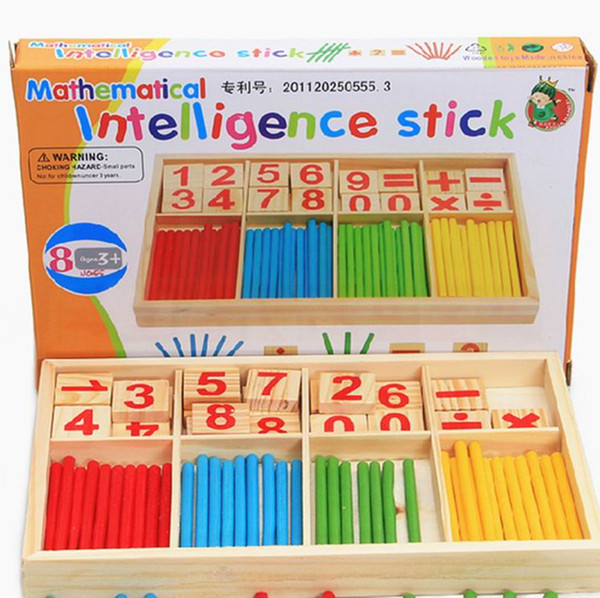 Puzzle baby educational pine drawing board learning box kids nurse brain computing arithmetic arithmetic wooden montessori toys DHL