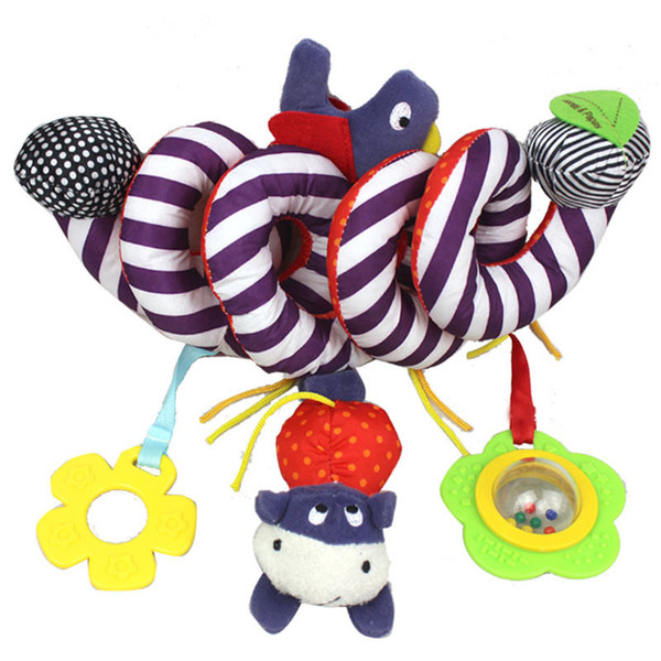 New Arrive Plush Toy Newborn Baby Stroller Toys Lovely Bird Model Baby Bed Hanging Toys Educational Rattle 1pc