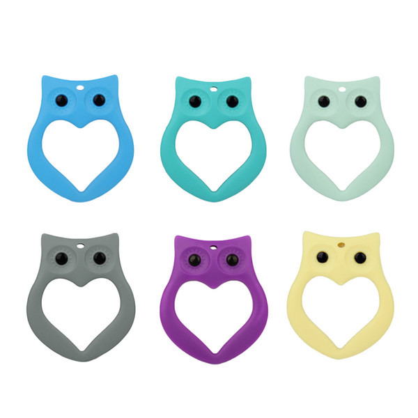 Wholesale- Owl Shaped Teether Grinding Teeth Toys Biting Silicone Baby Gifts Cute Non Toxic