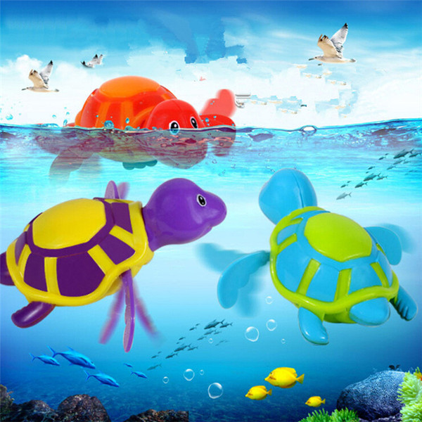 2017 Hot New Diver Bath Toy Swimming Floating Turtle Swim and Crawl Bathtub Wind Up Toys Pool Bath Fun Cute Sets for Kids