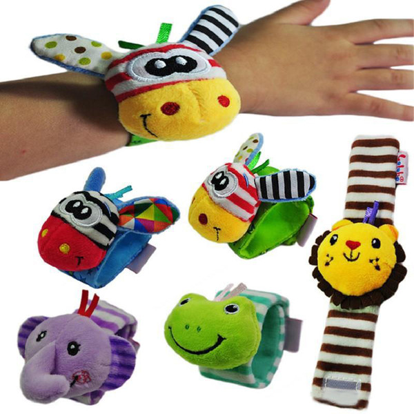 Baby Rattles Soft Plush Toy Wrist Band Watch Band Bed Bells Baby Hand Bells/Infant Appease Toys