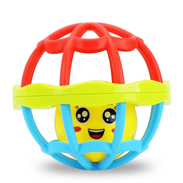 New Colorful Soft Plastic Baby Hand Grasping Bell Ball Baby Toys Rattles Sound Educational Rolling Balls Infant Toddler Teether Toy