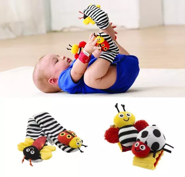 lamaze sock baby rattle baby toys Lamaze Garden Bug Wrist Rattle and Foot Socks Bee Plush toy toddler Infant toys