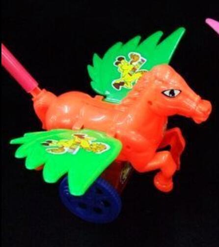 Children's toys, infant toddler with creak sound, push toys, the trumpeter push small Pegasus