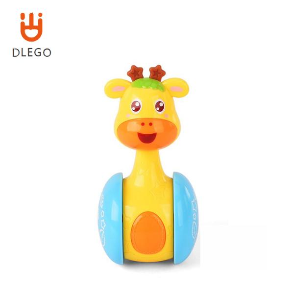 Giraffes gift Tumbler Rattle Bell Tumbler Toy Baby for Toddler Learning Walker Early Educational Slide ring inertia toy climb toy roll ball