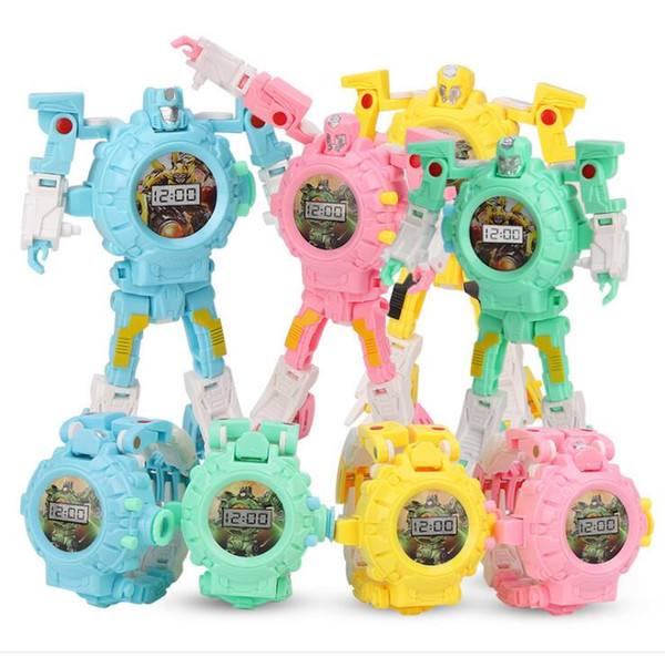 Big cartoon deformation robot electronic watch King Kong boy multifunctional child projection watch toy