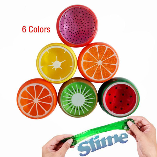 DIY Magic Crystal Slime Putty Polymer Clay Toy Soft Rubber Fruit Slime for Kids Intelligent Hand Plasticine Mud Playdough Gift