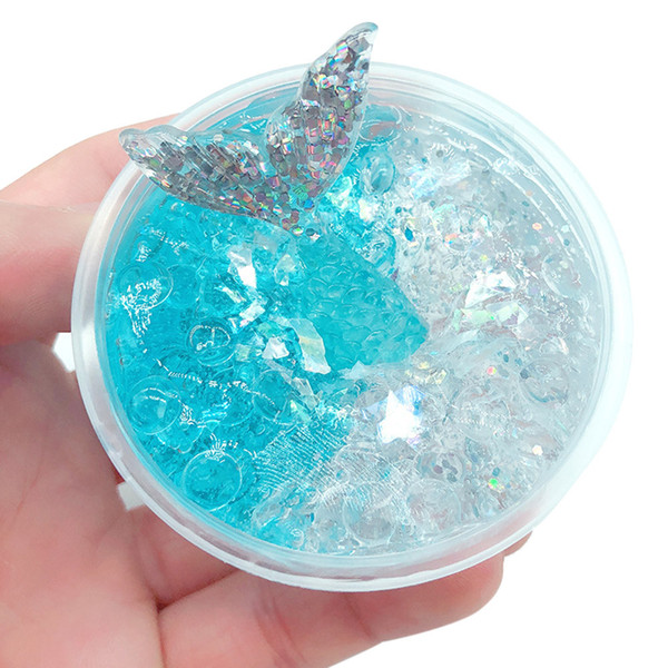 30PCS 60ml Mermaid Mud Mixing Cloud Slime Putty Scented Stress Kids Clay Toy New Arrival Freeshipping Hot Sales AIJILE