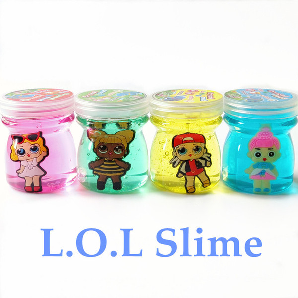 unicorn 6style Cartoon key chain Slime Crystal DIY Jelly Mud Clay Playdough Transparent Sludge Kid Hand Toys Stress Relief Clay Plastic Box