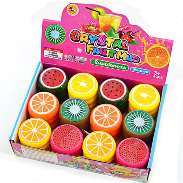 Hot item Baby Fruit Crystal Mud Crystal Clay Jelly Slime Mud 6*6cm Plasticine Mud Playdough good item by dhl