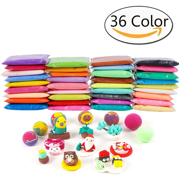 Air Dry Clay, 36 Colors Ultra Light Modeling Clay Magic Crafts Kit with tools Tasteless and environment-friendly
