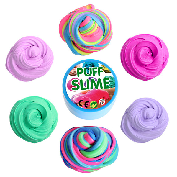 DIY Fluffy Clay Toys Slime Scented Mud Toys Cotton Mud Release Clay Vent Toy For Children Colorful Latex Educational Toys 10 colors