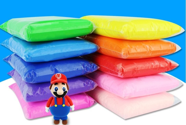 HOT SALE 100 gram Super Light Weight Clay Soft Eco-friendly Plasticine Magic clay training children 24 Colors