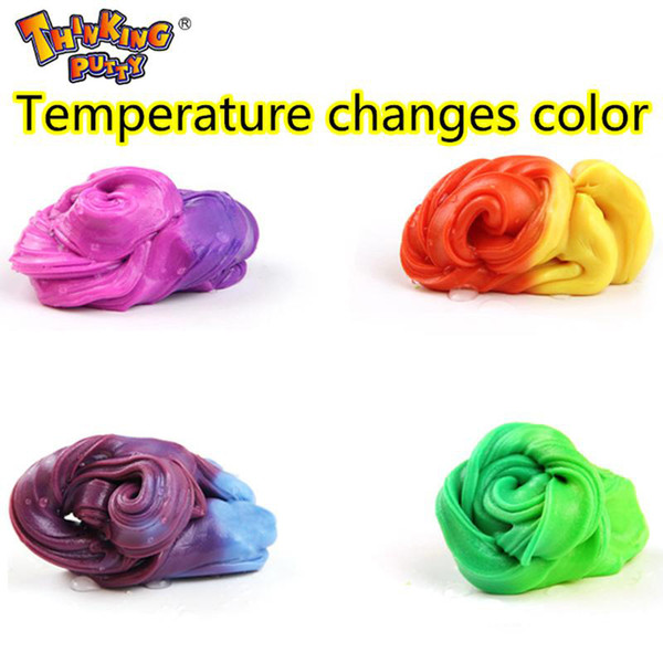 Intelligent Creative Hand Gum Temperature plasticine Change Turns Color Slime Silly Putty light Clay Fimo Plasticine Mud Doh Kids Toys Gift