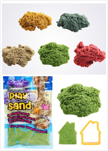 120pcs DIY 100g/bag with 1 Model Colorful Clay Play Sand Indoor Magic Play Sand Children Learning Educational Toys Christmas Gift 5 colors