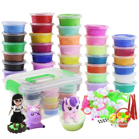 Super light clay plasticine 24 color suit children green clay mud diy toys wholesale a undertakes