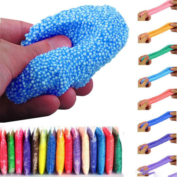 Color Snow 24 Color Snow Mud Fluffy Floam Slime Squishy Stress Relief Scented Kids Toys Floam Slime Hand Putty 20g/Pack