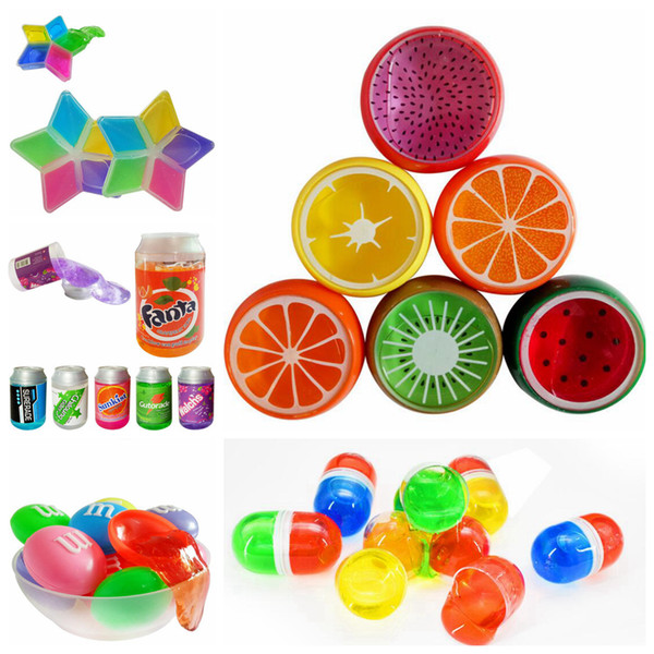 Fruit Crystal Mud Crystal DIY Transparent Clay Jelly Mud 6*6cm Plasticine Mud Playdough Rubber Muds Gifts For Kids OOA5128