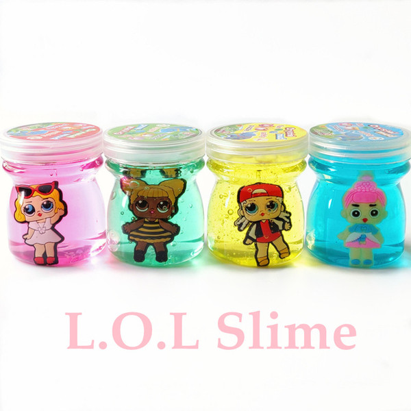 unicorn doll Cartoon key chain Slime Crystal DIY Jelly Mud Clay Playdough Transparent Sludge Kid Hand Toys Stress Relief Clay Plastic Box