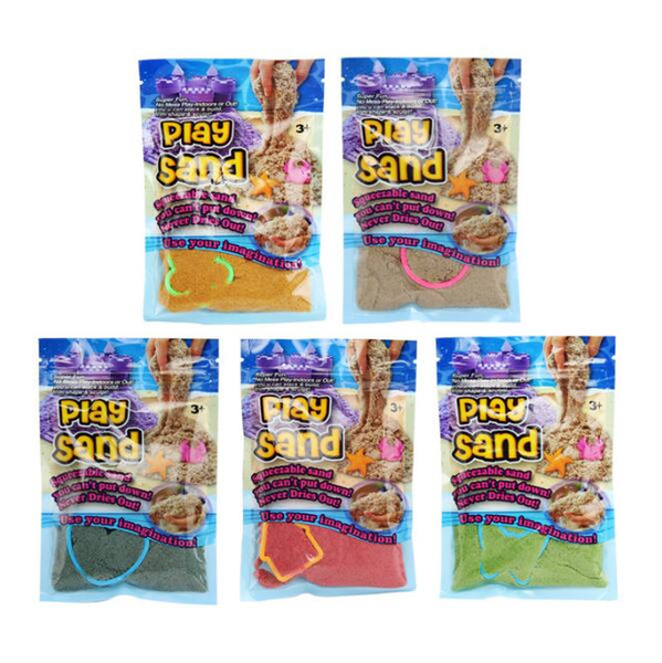 5 Colors Learning Educational Sand Clay Amazing DIY Indoor Magic Play Sand Colorful Clay Play Sand For Children CCA10130 50pcs