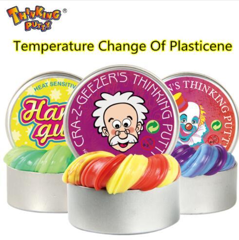 Intelligent Creative Hand Gum Temperature Change Turns Color Slime Silly plasticine Mud kids toy gift KKA5727