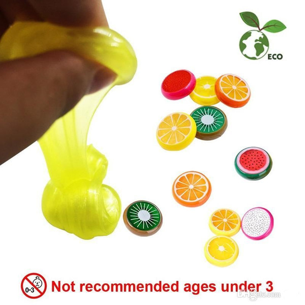 DIY Magic Crystal Slime Putty Polymer Clay Toy Soft Rubber Fruit Slime for Kids Intelligent Hand Plasticine Mud Playdough Gift