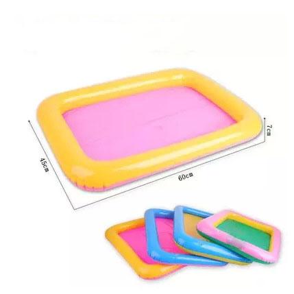 60*45cm Indoor Magic Play Sand Children Toys Mars Space Inflatable Sand Tray Accessories Plastic Mobile Table