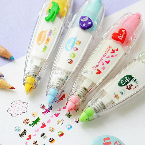 Sweet floral tape pen funny sticker kids stationery decor tapes label sticker paper correction tape C6063