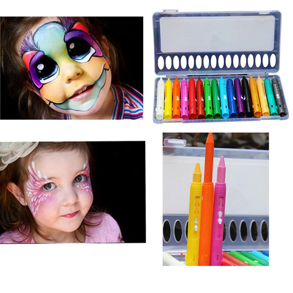 Face Painting Pencil 16 Colors Christmas Body Drawing Coloring Pen For Dance Party Make-up Educational Toys