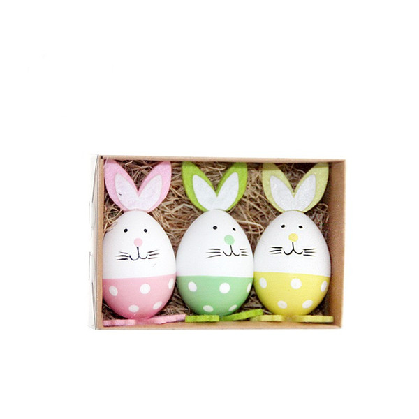 Easter Egg Bunny Shape Easter Eggs 3pcs In One Set Painted Plastic Eggs Learning And Education Toys Gift For Kids 8 8yh W